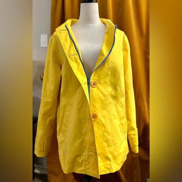 NWOT Boden Yellow Rain Jacket. So pretty! Size 14 but it fits more like 10. - Picture 4 of 8